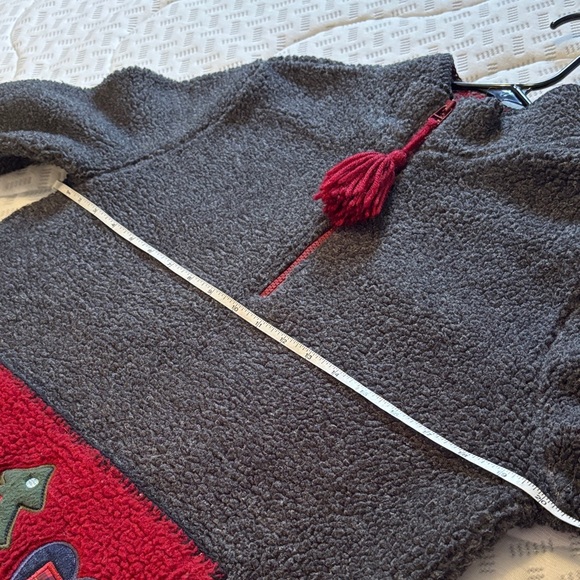 C&B Sport Charcoal Knobby Fleece Christmas Sweater EUC Generously Small - Picture 10 of 12